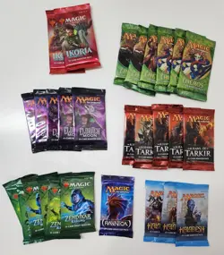 MTG lot 28 SEALED booster packs Magic the Gathering Zendikar Kaladesh Theros ++ - Image 1