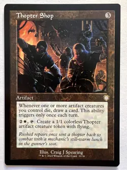Thopter Shop - RETRO FRAME - MTG The Brothers War: Commander - NM Rare Artifact - Image 1