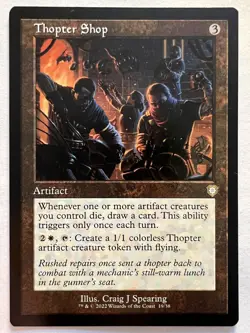 Thopter Shop - RETRO FRAME - MTG The Brothers War: Commander - NM Rare Artifact - Image 3