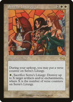MTG Serra's Liturgy ** Urza's Saga ** English (NM) - Image 1