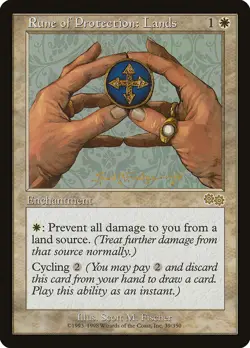 MTG Rune of Protection: Lands ** Urza's Saga ** English (NM) - Image 1