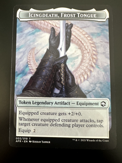 2021 MTG Dungeons and Dragons AFR Tokens #2 Icingdeath, Frost Tongue - Image 1