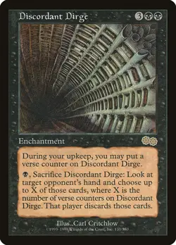 MTG Discordant Dirge ** Urza's Saga ** English (NM) - Image 1