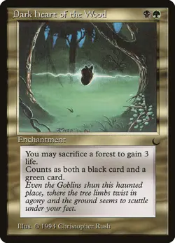 MTG Dark Heart of the Wood ** The Dark ** English (NM) - Image 1