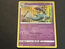Pokemon TCG Dragapult Rebel Clash 091/192 Holo Rare NM FREE SH - Image 1