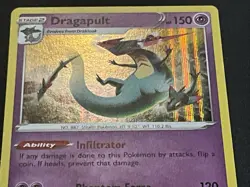 Pokemon TCG Dragapult Rebel Clash 091/192 Holo Rare NM FREE SH - Image 2