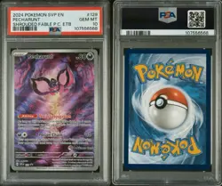 2024 POKEMON SHROUDED FABLE POKEMON CENTER ETB PROMO SVP #129 PECHARUNT PSA 10 - Image 3