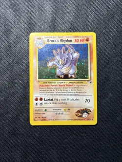 Brock's Rhydon - 2/132 - Pokemon Gym Heroes Unlimited Holo Rare Card WOTC HP - Image 1