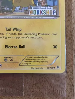 Pikachu Build A Bear Promo 20/108 Pokemon Card Sealed - Image 5