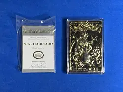 1999 Burger King Pokemon "Charizard" 23k Gold Plated Card w/Poke Ball & COA! - Image 3