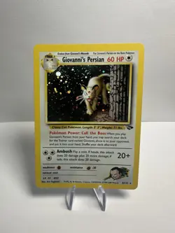 Pokemon TCG Giovanni's Persian Holo Rare Card 8/132 Gym Challenge Set - Image 1