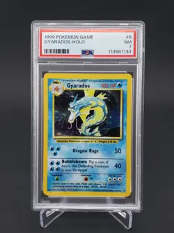 PSA 7 Gyarados Base Set 6/102 Pokemon TCG Card Holo Rare WOTC Vintage 1999 - Image 1