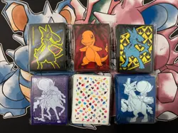 6x Lot New and Sealed Official Pokemon Card Sleeves 151 Crown Charmander - Image 1