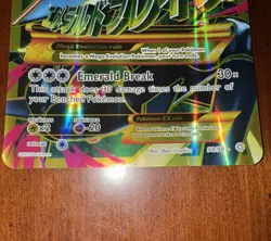 Pokemon Card Mega M Rayquaza EX 98/98 Ancient Origins Full Art Gold JUMBO LP-MP - Image 3