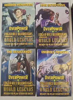 Set of 4 Starter Decks Overpower Card Game ERB and The World Legends - Image 1