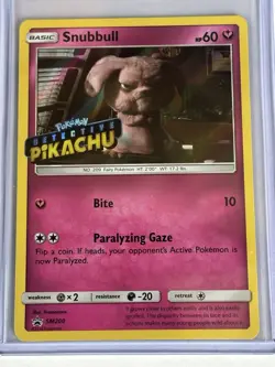 Snubbull Black Star Promo SM200 - Stamped Detective Pikachu Pokemon TCG Card - Image 1