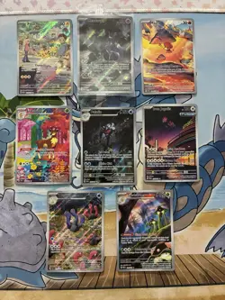 Pokemon Card Full Art Alt Art Fire Pikachu Mewtwo Magby - Image 1