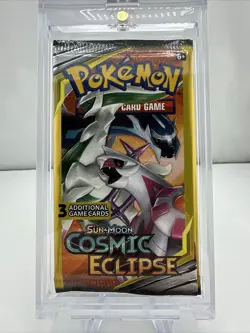 2x 2019 Pokemon 3 Card Booster Packs Sun & Moon COSMIC ECLIPSE Sealed with/ Case - Image 5