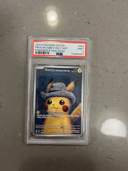 Pokemon Pikachu With Grey Felt Hat SVP 085 Promo Card x Van Gogh MINT PSA 9 - Image 1
