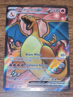 POKEMON TCG Scarlet & Violet 151 CHARIZARD EX Ultra Rare Full Art Card 183/165 - Image 1