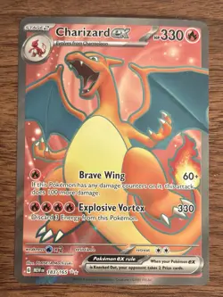 POKEMON TCG Scarlet & Violet 151 CHARIZARD EX Ultra Rare Full Art Card 183/165 - Image 2