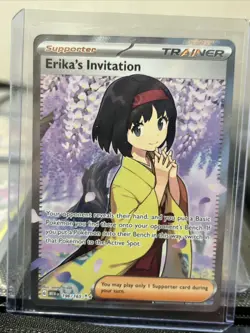 Pokemon TCG Erika's Invitation Scarlet & Violet Holo Ultra Rare Card 196/165 - Image 1