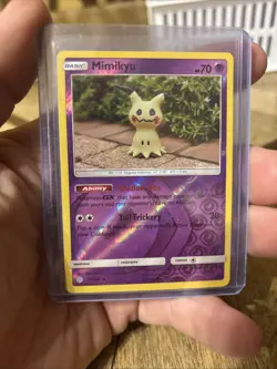 Pokemon TCG Sun & Moon Cosmic Eclipse Mimikyu Reverse Holo Card #97 - Image 1