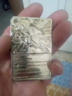 Nintendo Pokemon 1999 Limited Edition Charizard Metal Card 24K Gold Plated - Image 3