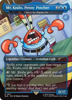 Mr. Krabs Charix Raging Isle | MTG Spongebob Secret Lair Drop 1927 NF - Image 1