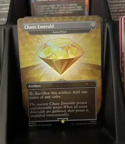 💥IN HAND MTG Secret Lair Sonic YELLOW FOIL Chaos Emerald Lotus Petal SSP💥 - Image 1