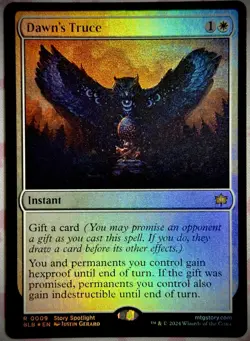 Dawn's Truce (FOIL) x1 - MTG Bloomburrow BLB #9 Rare NM Never Played - Image 1