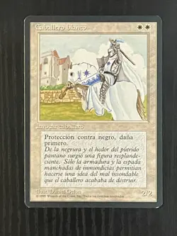 MTG MAGIC FBB Foreign Black Border Spanish White Knight NM - Image 1