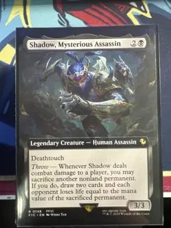 Shadow, Mysterious Assassin (Extended Art) #148 (NM) Final Fantasy FIC Magic MTG - Image 1