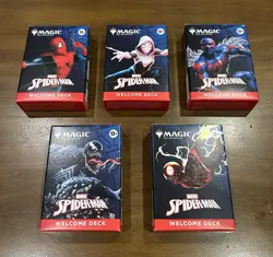 Magic The Gathering X Spider-Man Welcome Deck Full Set Of 5 SDCC 2025 Exclusive! - Image 1