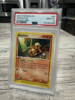 PSA 10 - 2003 EX Sandstorm Growlithe 65/100 Pokemon Card Gem Mint - Image 2