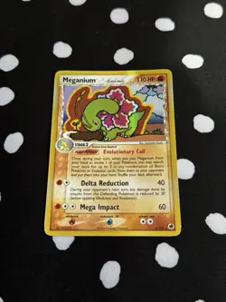 Pokemon TCG Meganium EX Dragon Frontiers Holo Rare Card 4/101 Delta Species - Image 1