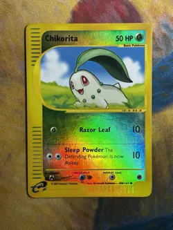 Chikorita 100/165 Expedition E Reader Series Reverse Holo Starter Pokemon Card - Image 2