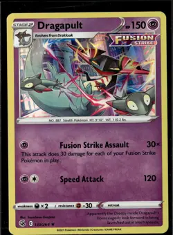 Pokemon Dragapult 130/264 Fusion Strike Holo Rare 4 Card Lot - Image 1