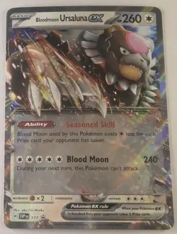 Bloodmoon Ursaluna ex 177 Sv: Scarlet & Violet Promo Cards Holo NM Pokemon TCG - Image 1