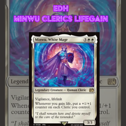 EDH - Minwu Clerics, MTG Commander Deck, Mono White, Bracket 2. Final Fantasy - Image 1
