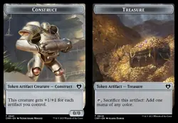 MTG Construct (0041) // Treasure (0048) Double-Sided Token NM-Mint Commander Mas - Image 1