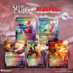 MTG MAGIC THE GATHERING: Secret Lair x Marvel's Deadpool Foil Edition - IN HAND - Image 1