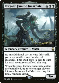 Torgaar, Famine Incarnate - Foil Prerelease Promo Dominaria LP MTG - Image 1