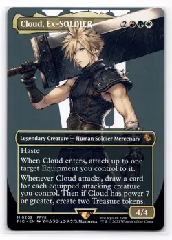 MTG Final Fantasy - Cloud, Ex-SOLDIER (Borderless Regular) M 0202 FIC - Image 1