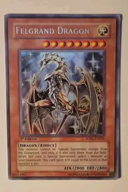 Yu-Gi-Oh! TCG Felgrand Dragon SDRL-EN001 1st Edition Ultra Rare LP - Image 1