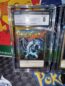 Graded Yugioh Blue Eyes White Dragon Lot MP24 QCSR RA03 Secret Rare RP01 UR NM - Image 2