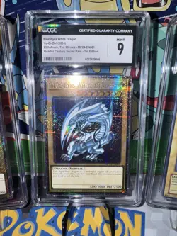 Graded Yugioh Blue Eyes White Dragon Lot MP24 QCSR RA03 Secret Rare RP01 UR NM - Image 3