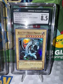 Graded Yugioh Blue Eyes White Dragon Lot MP24 QCSR RA03 Secret Rare RP01 UR NM - Image 4