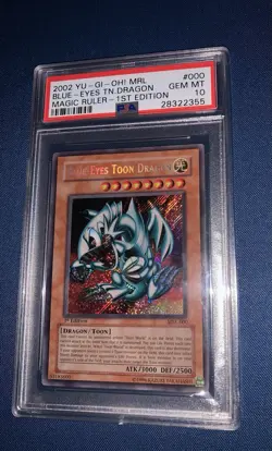 Yu-Gi-Oh Blue-Eyes Toon Dragon MRL-000 Magic Ruler 1st Edition Secret Rare Holo - Image 1