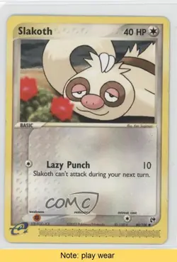 Slakoth Pokemon EX Sandstorm #80 2003 READ 2f4 - Image 1